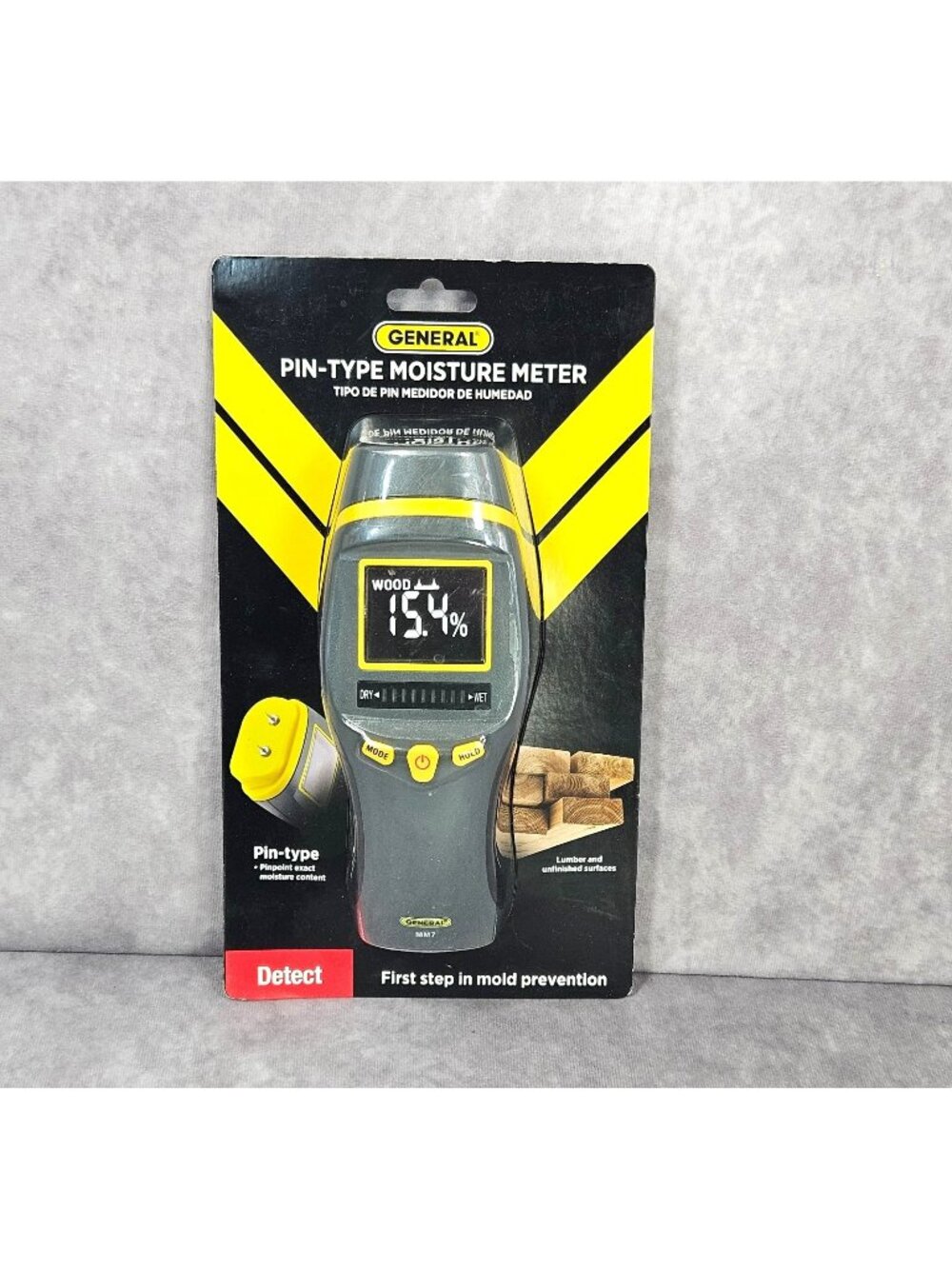 General Tools Pin Type Digital Moisture Meter Water Damage & Mold Prevention MM7